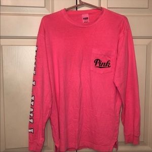 !PINK! VS hot pink long sleeve!